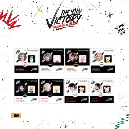 STRAY KIDS X SKZOO 'THE VICTORY' SKZ MD - 07. SKZ X SKZOO PIN BUTTON SET