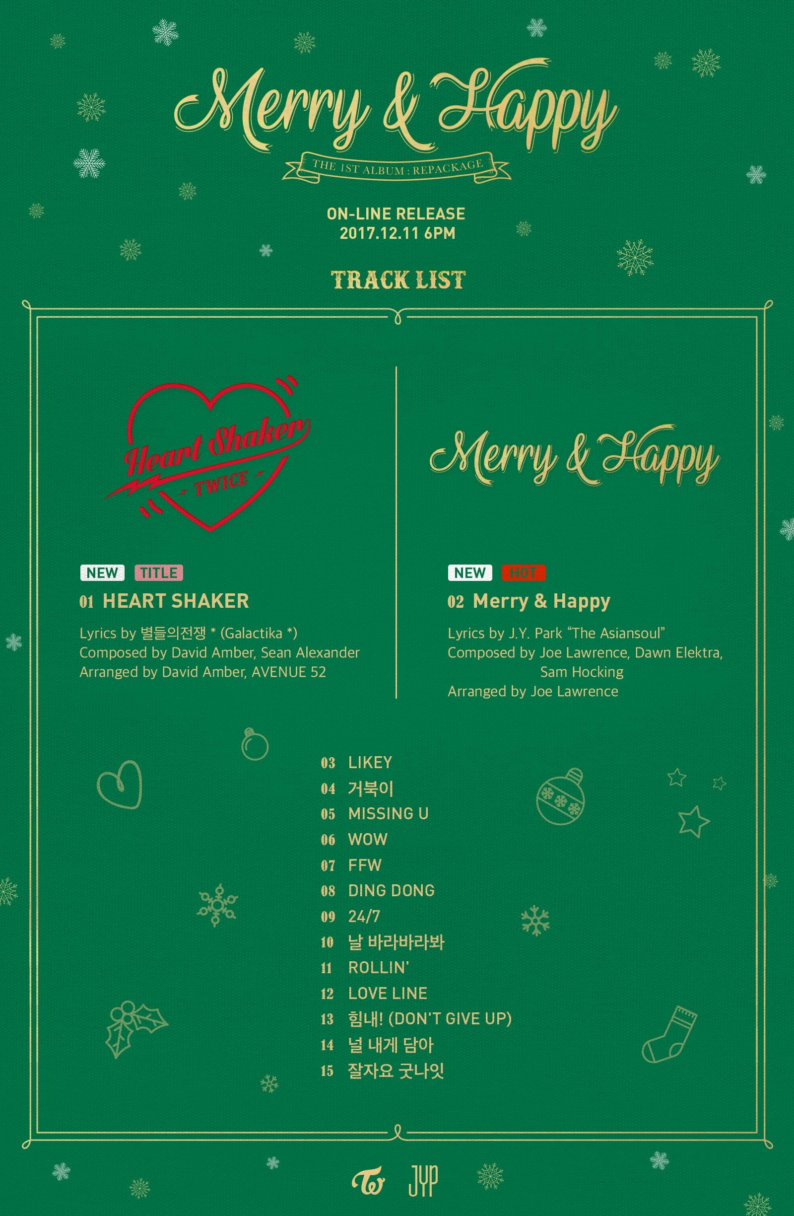 TWICE 1ST FULL ALBUM REPACKAGE - MERRY & HAPPY