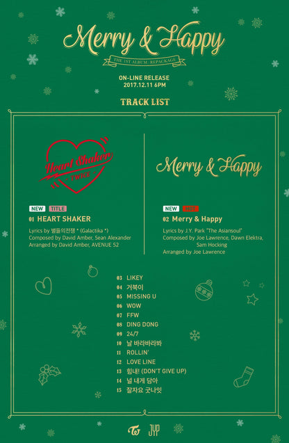 TWICE 1ST FULL ALBUM REPACKAGE - MERRY & HAPPY