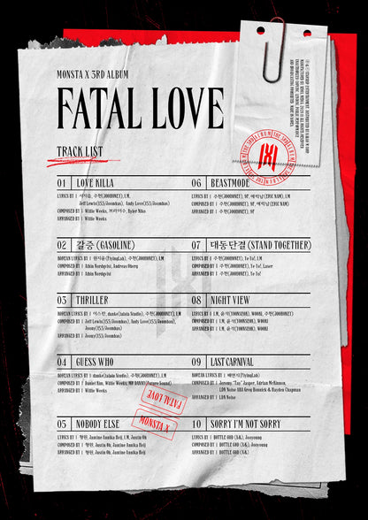 MONSTA X 3RD ALBUM - FATAL LOVE