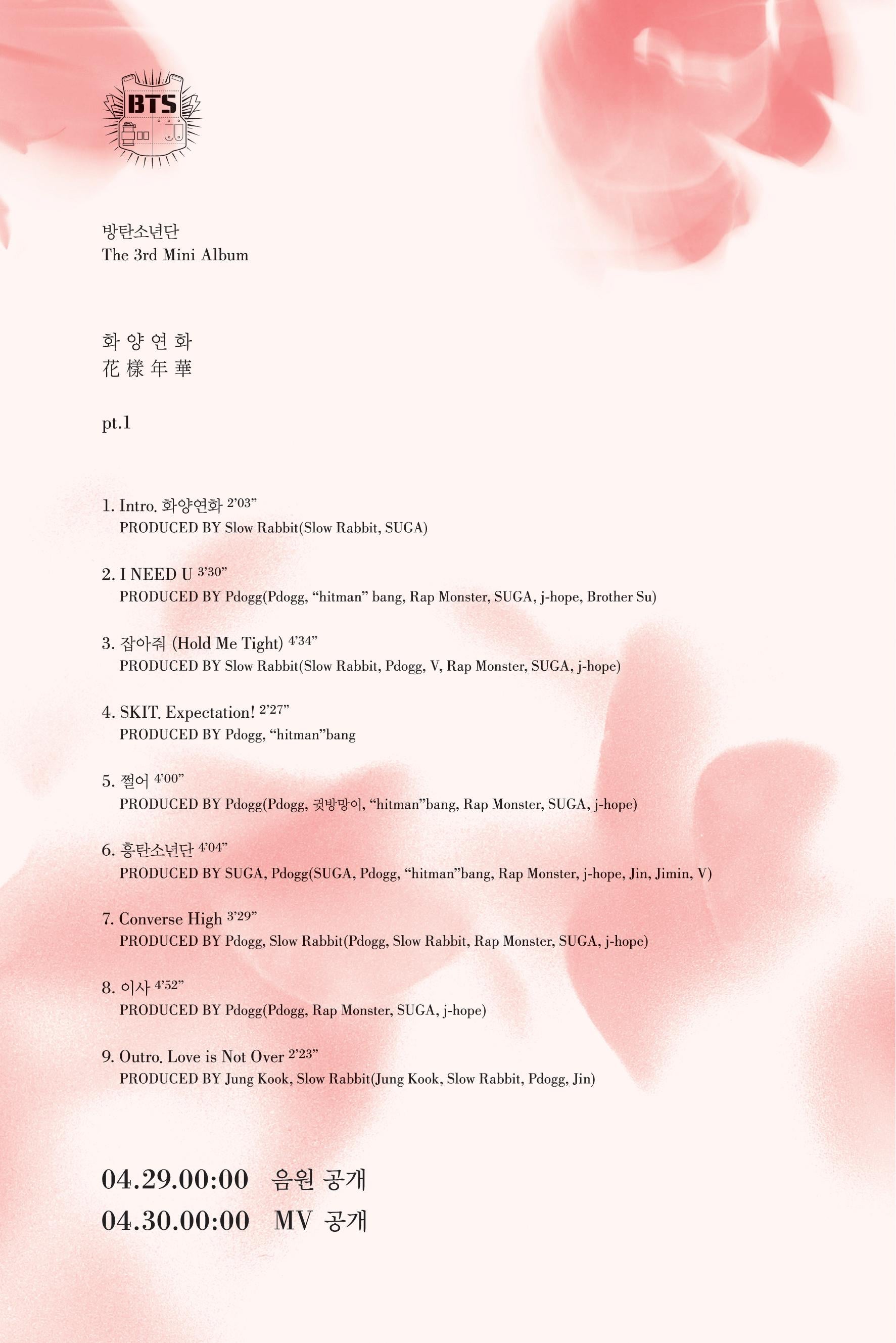 BTS 3RD MINI ALBUM - THE MOST BEAUTIFUL MOMENT IN LIFE PT.1