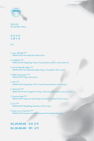 BTS 3RD MINI ALBUM - THE MOST BEAUTIFUL MOMENT IN LIFE PT.1